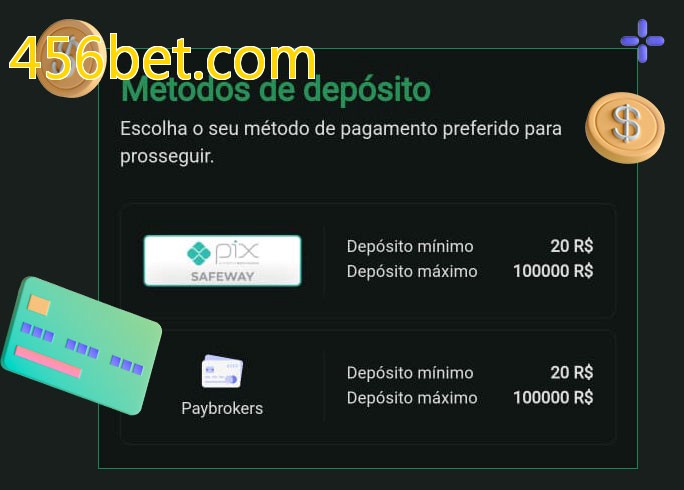 O cassino 456bet.combet oferece uma grande variedade de métodos de pagamento